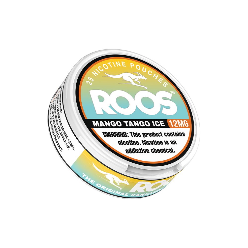 Roos Nicotine Pouches (25ct Can)(5-Can Pack) Mango Tango Ice 12mg