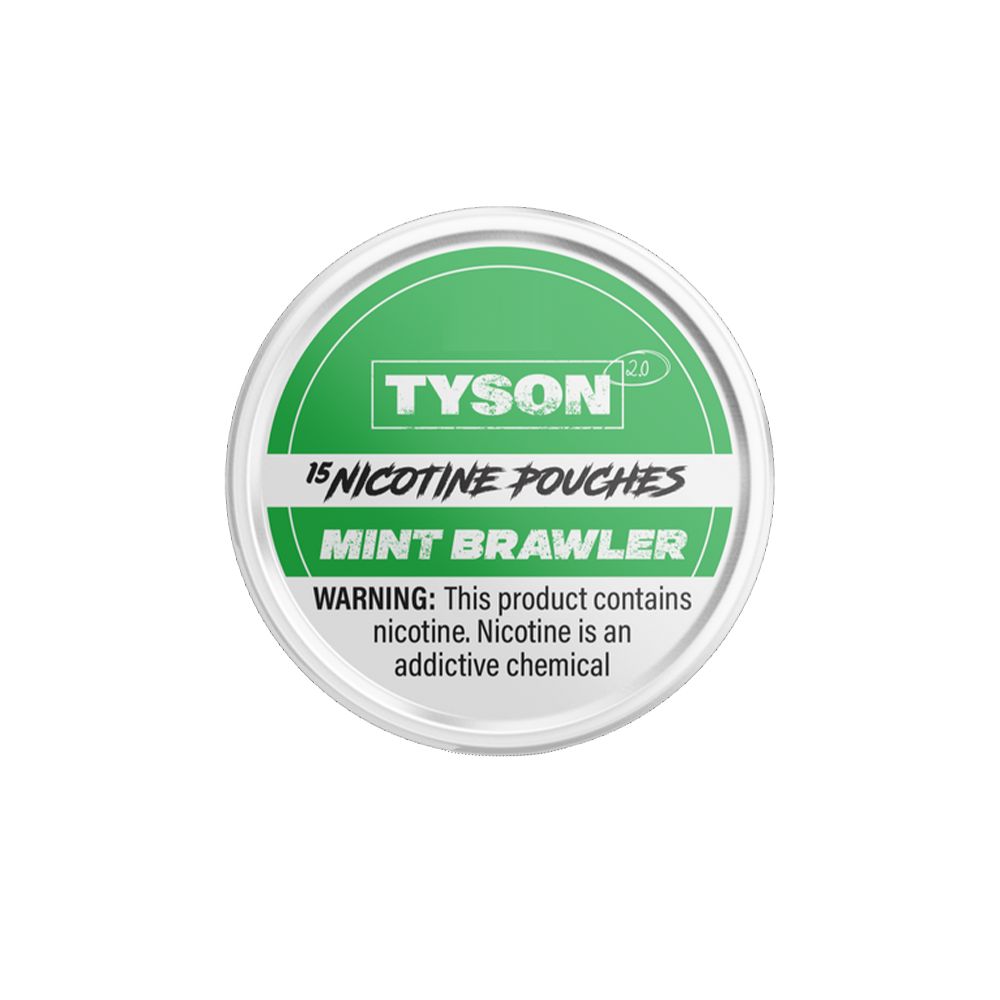 Tyson 2.0 Nicotine Pouches (15ct Can)(5-Can Pack) - Mint Brawler