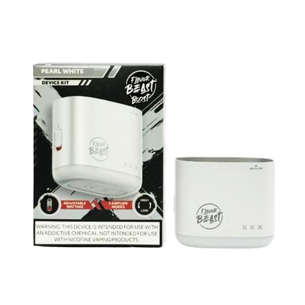 Flavor Beast Level X Boost Mod - Pearl White with packaging