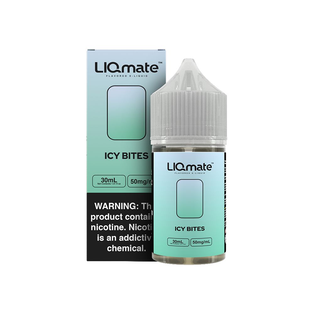 7Daze Liqmate Icy Bites Nic Salt Vape Liquid 30mL 50mg bottle with packaging