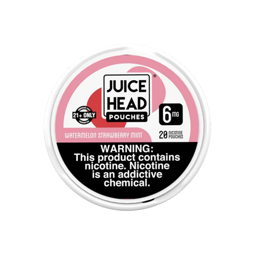 Juice Head Nicotine Pouch 6-12mg x20 Pouch (5 Pack) Watermelon Strawberry Mint 6mg