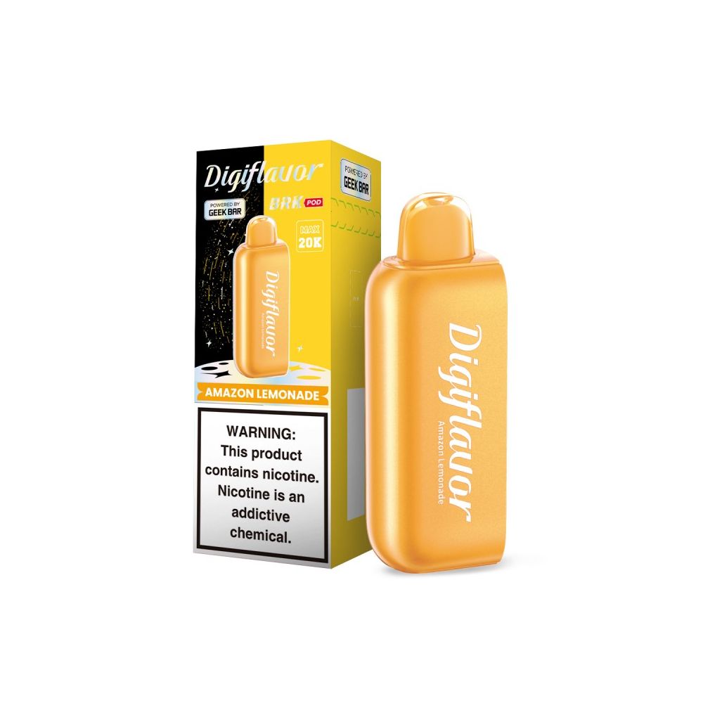 Geek Bar Digi Flavor BRK Pods Disposable 12mL 50mg 20000 Puffs Amazon Lemonade with packaging