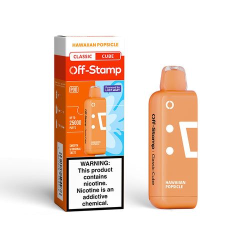 Off Stamp X Cube 25K Disposable (Disposable + Replacement Pods) Hawaiian Popsicle with packaging