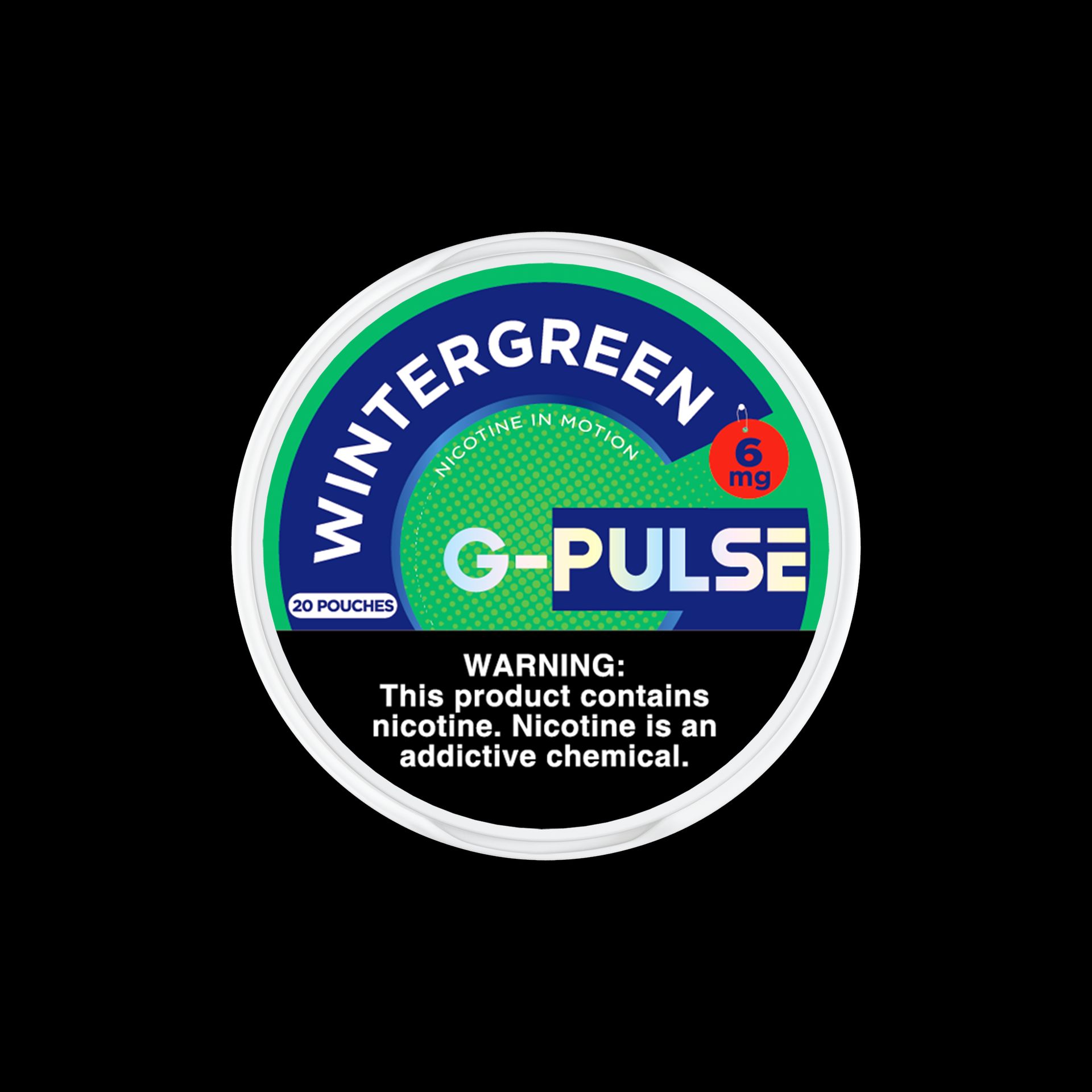 G Pulse Nicotine Pouches (20ct Can) 5pc Display Wintergreen