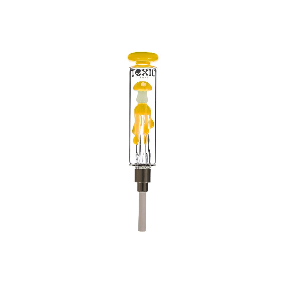 MKGlass TXNC31 Toxic Mushroom Dripping Yellow