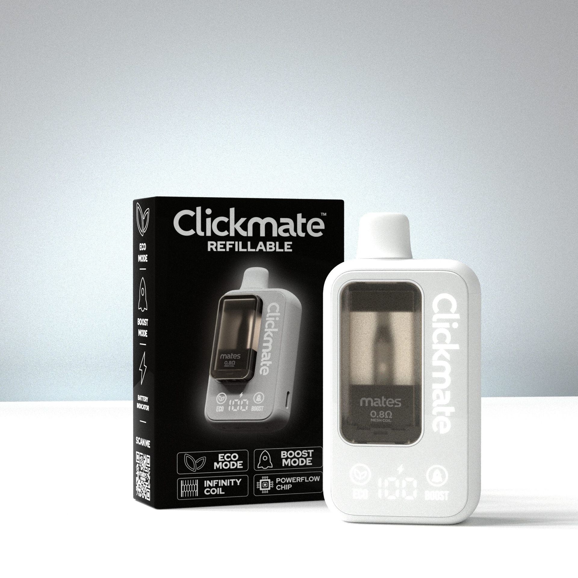7Daze Clickmate Refillable MAX Disposable with packaging