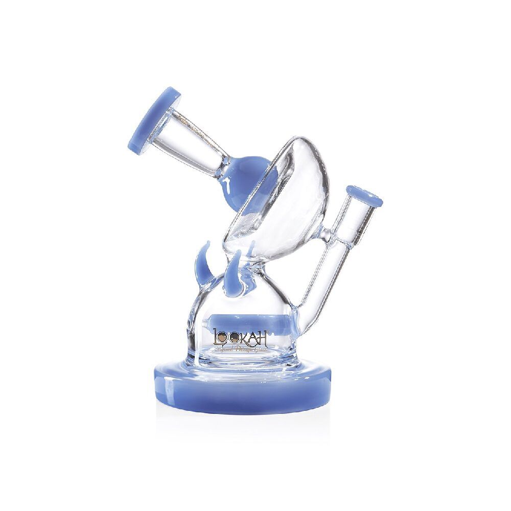 Lookah Unique Recycler Water Pipe Mini Dab Rig Blue