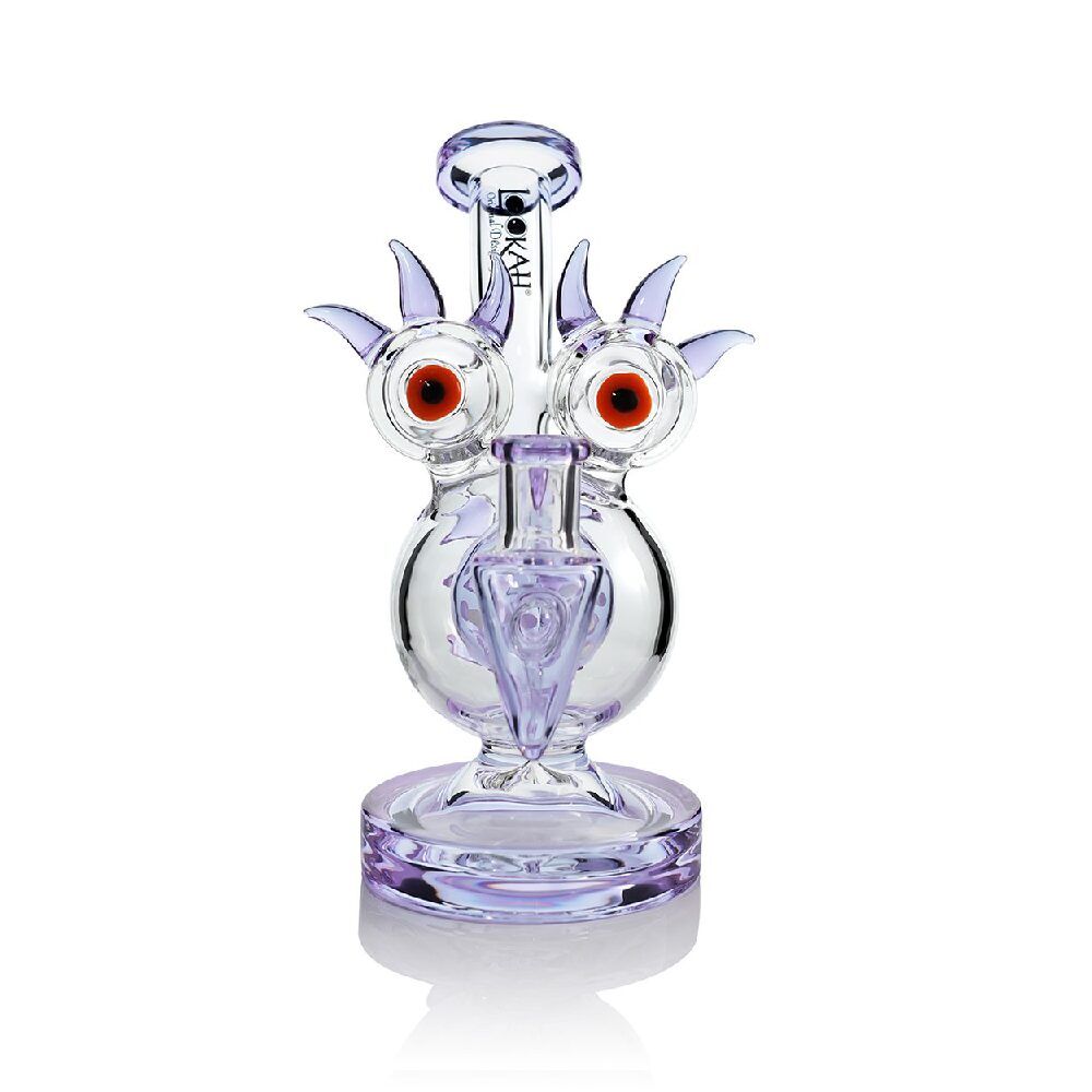 Lookah (Dab Rig) 8” Mini Sparkling Red Eyes Alien Water Pipe Purple