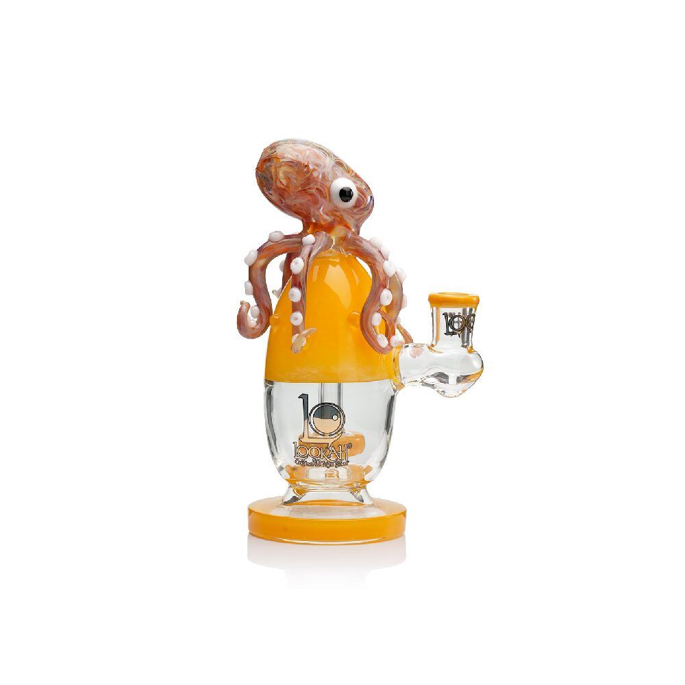 Lookah 10” Cute Unique Percolator Octopus Glass Bong (WPC1224YL) Yellow
