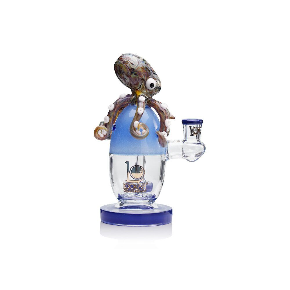 Lookah 10” Cute Unique Percolator Octopus Glass Bong Water Blue