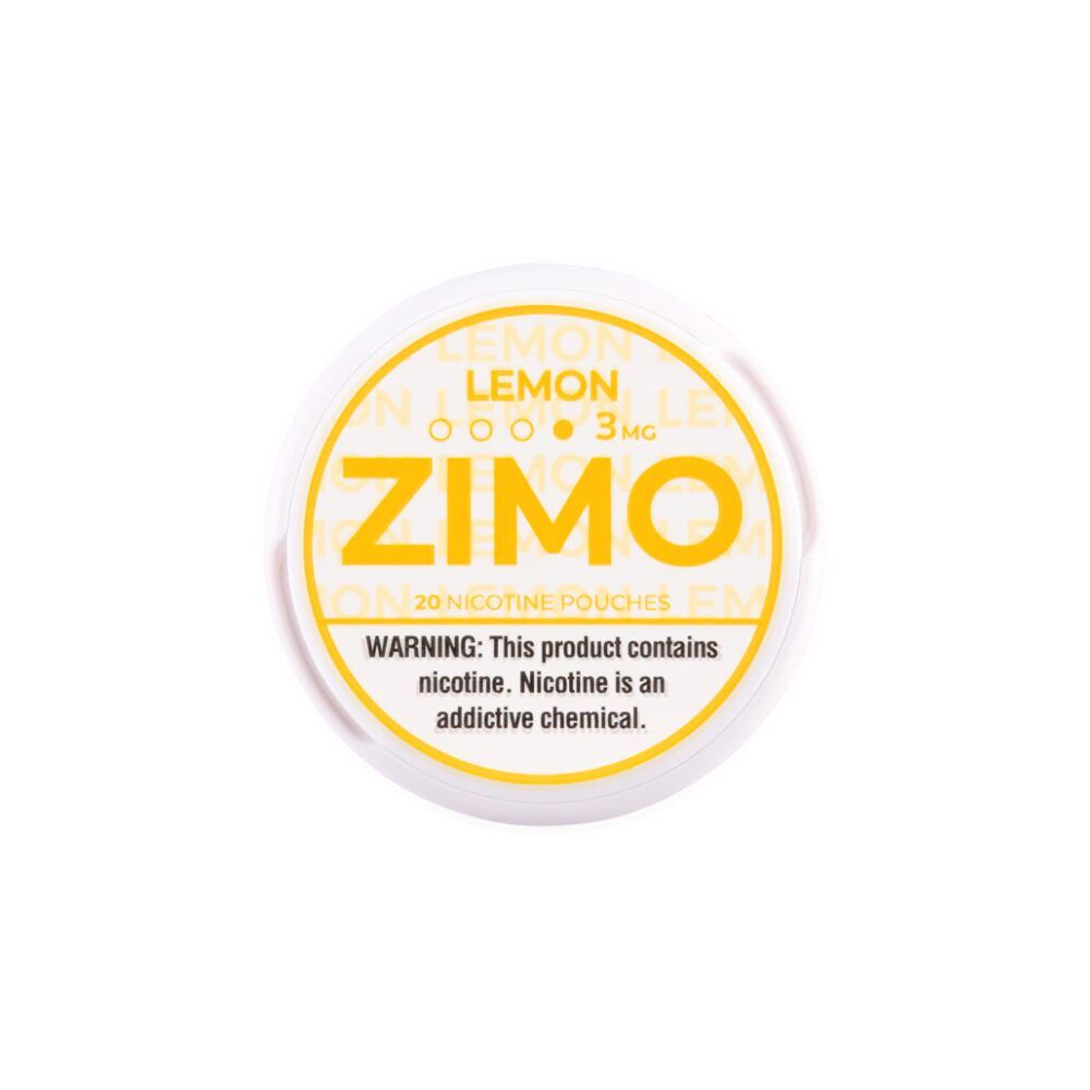 Zimo Oral Nicotine Pouches 3-8mg X20 Pouches 5-Cannister Pack Lemon