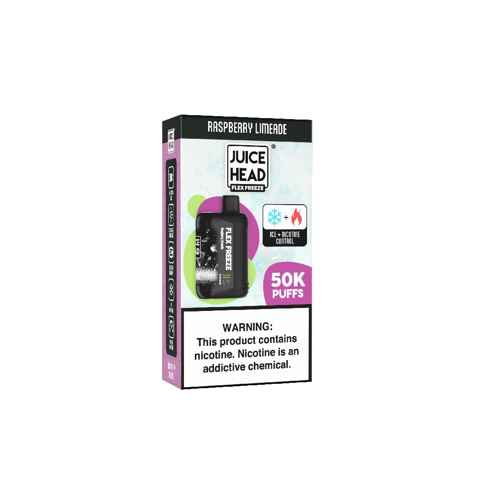 Juice Head Flex Freeze 50K Disposable raspberry limeade packaging