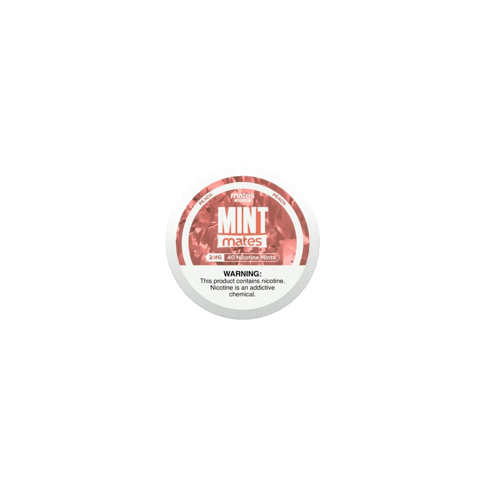 MintMates (DSPLY 5pc)(Nic Mints)(40ct Can)(SAS) Peach 2mg