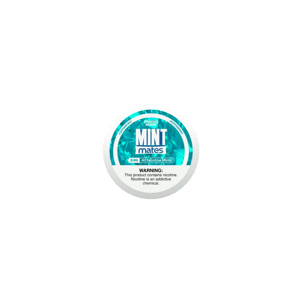 MintMates (DSPLY 5pc)(Nic Mints)(40ct Can)(SAS) Peppermint 4mg
