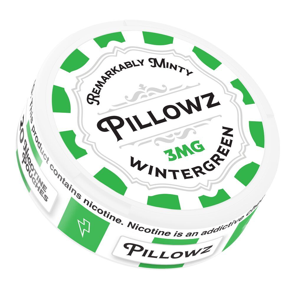 Pillowz TFN Nicotine Pouches (5-Pack) Wintergreen 3mg packaging