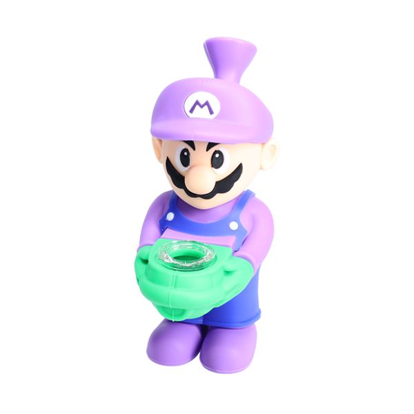 Non branded SHP19 6″ Silicone Character Hand Pipe (1-Pack) purple