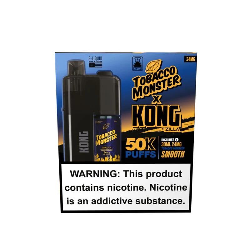 Zilla x Jam Monster Kong 50K Disposable 24mg Smooth with packaging