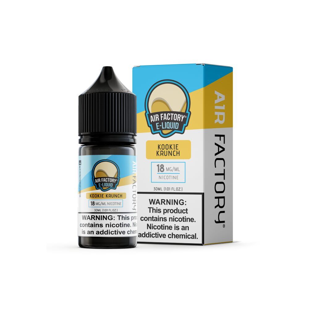 Air Factory Fruit - Kookie Krunch - 30mL Salts 18mg bottle with packaging