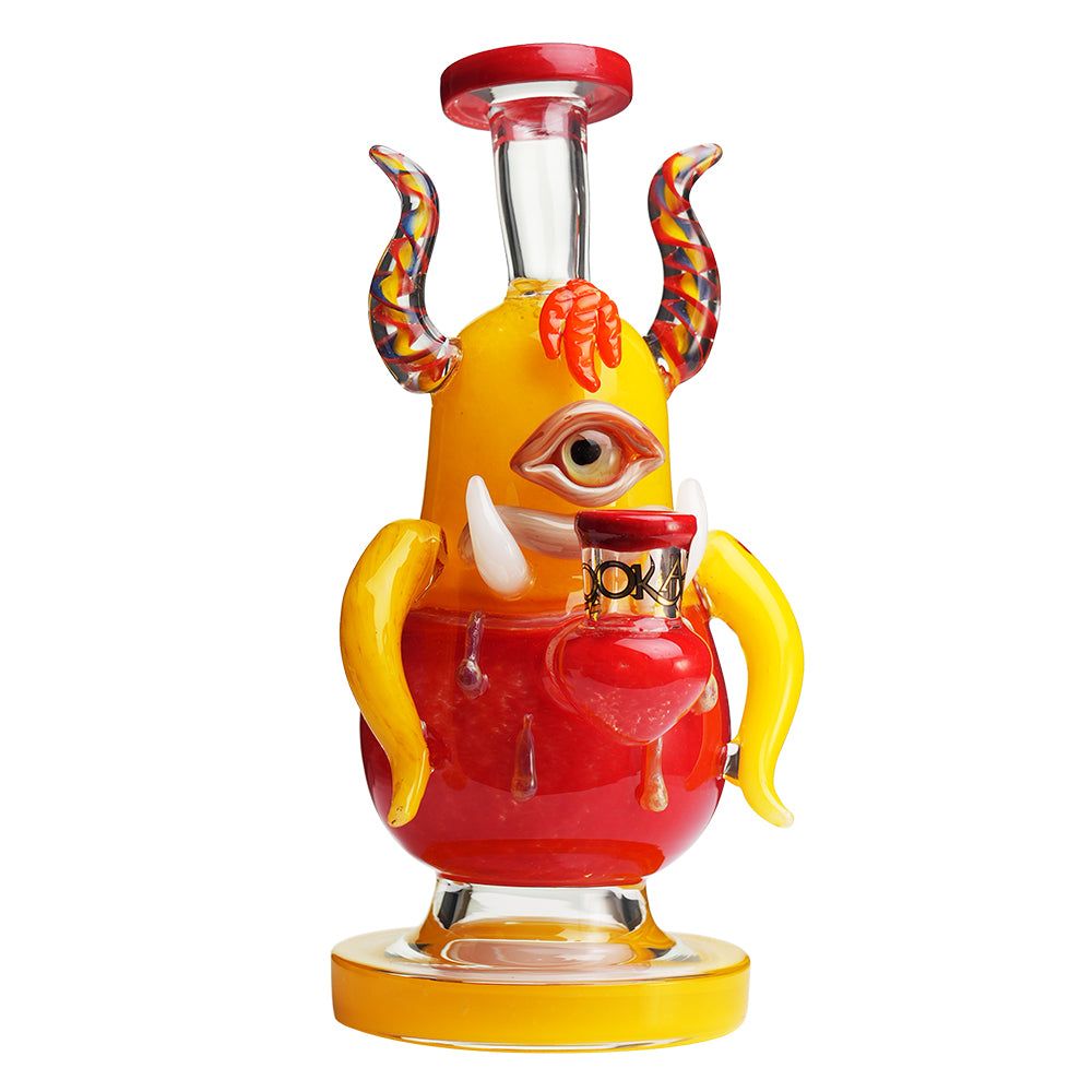 Lookah 8�� Mini One-eyed Big-bellied Monster Bong (WPC1205) Yellow