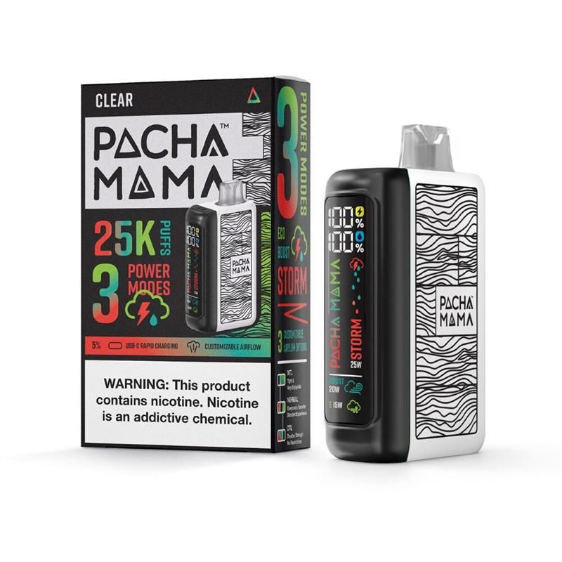 Pachamama 25K Disposable - Clear with packaging