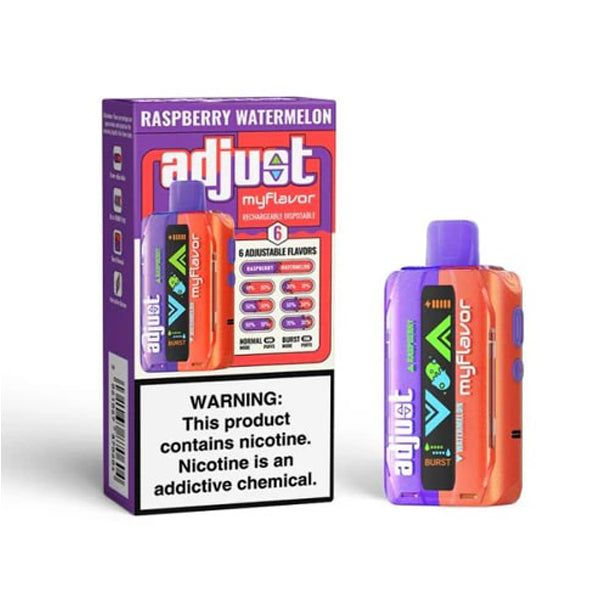Adjust MyFlavor 40k Disposable raspberry watermelon with packaging
