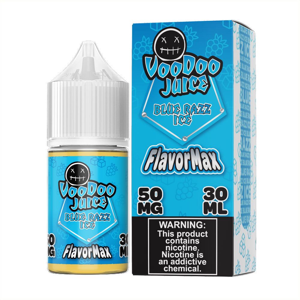 Blue Razz Ice by Voodoo Juice FlavorMax Salt Series E-Liquid 30mL (Salt Nic) with Packaging