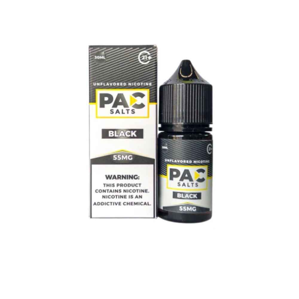 PAC Unflavored - Black - 30mL Salts Bottle with packaging