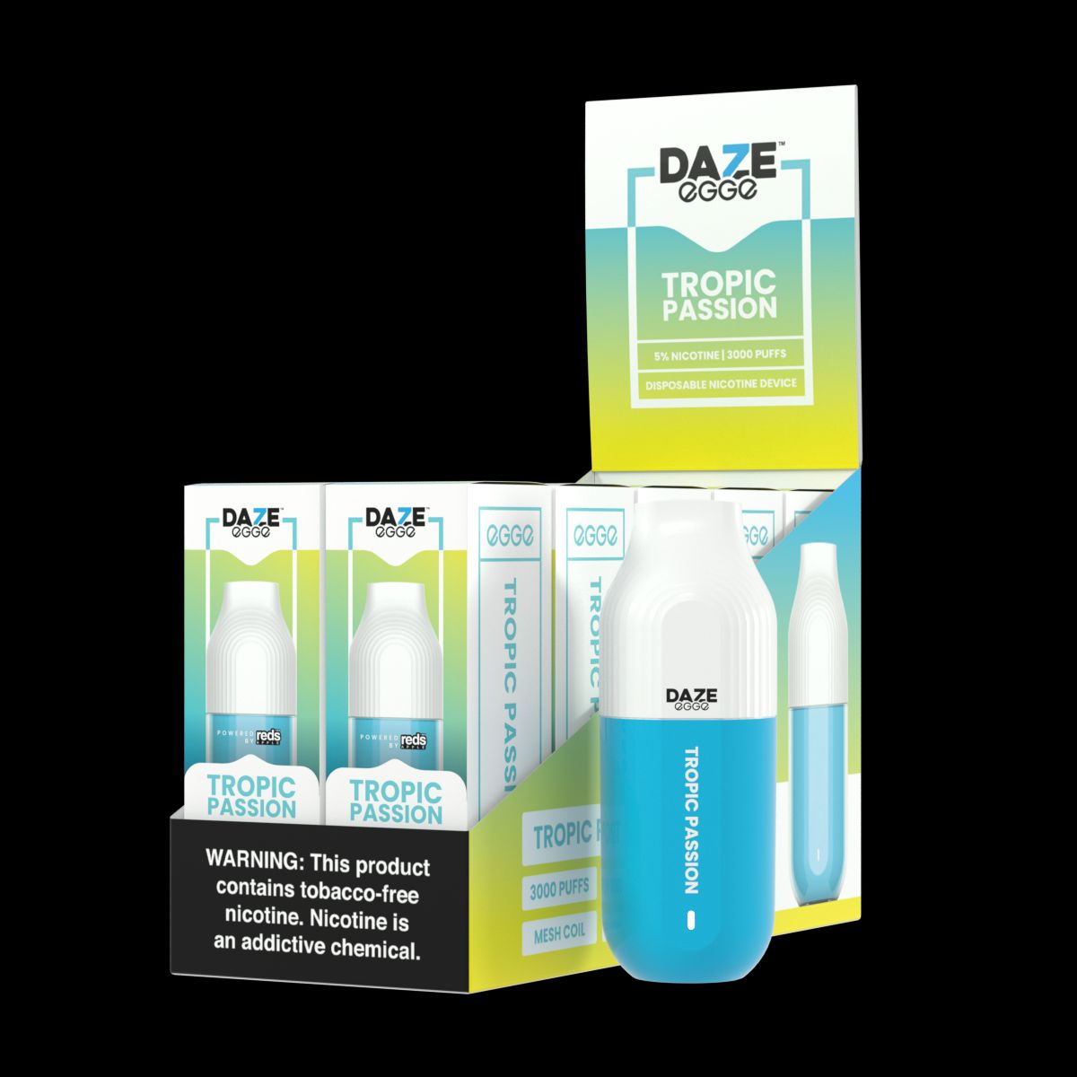 Daze Egge Disposable | 3000 Puffs | 7mL Tropic Passion with Packaging