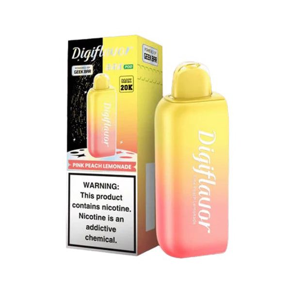 Geek Bar Digi Flavor BRK Pods 20K Disposable pink peach lemonade with packaging