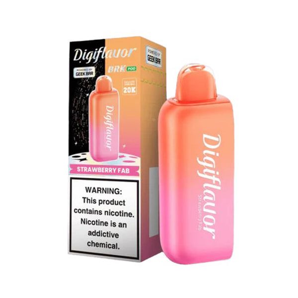Geek Bar Digi Flavor BRK Pods 20K Disposable strawberry fab with packaging