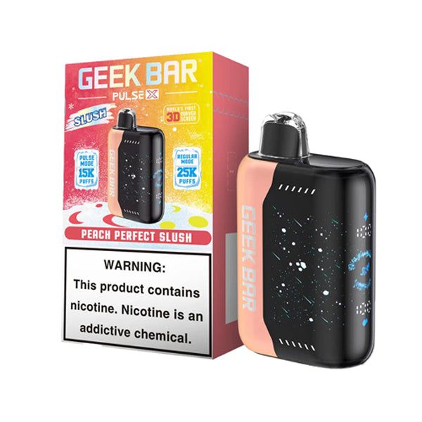 Geek Bar Pulse X LE 25K Disposable peach perfect slush with packaging