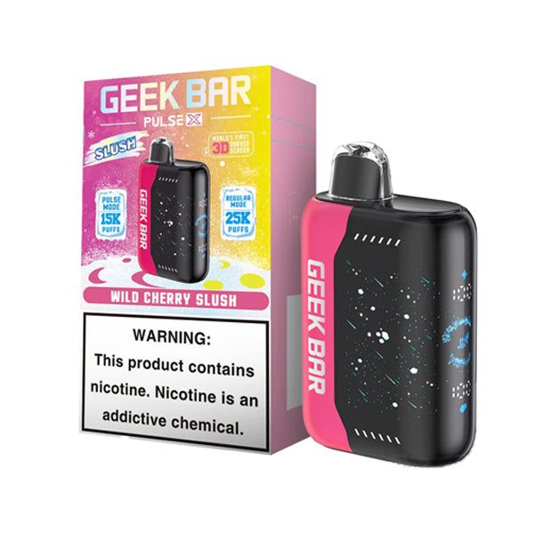 Geek Bar Pulse X LE 25K Disposable
wild cherry slush with packaging
