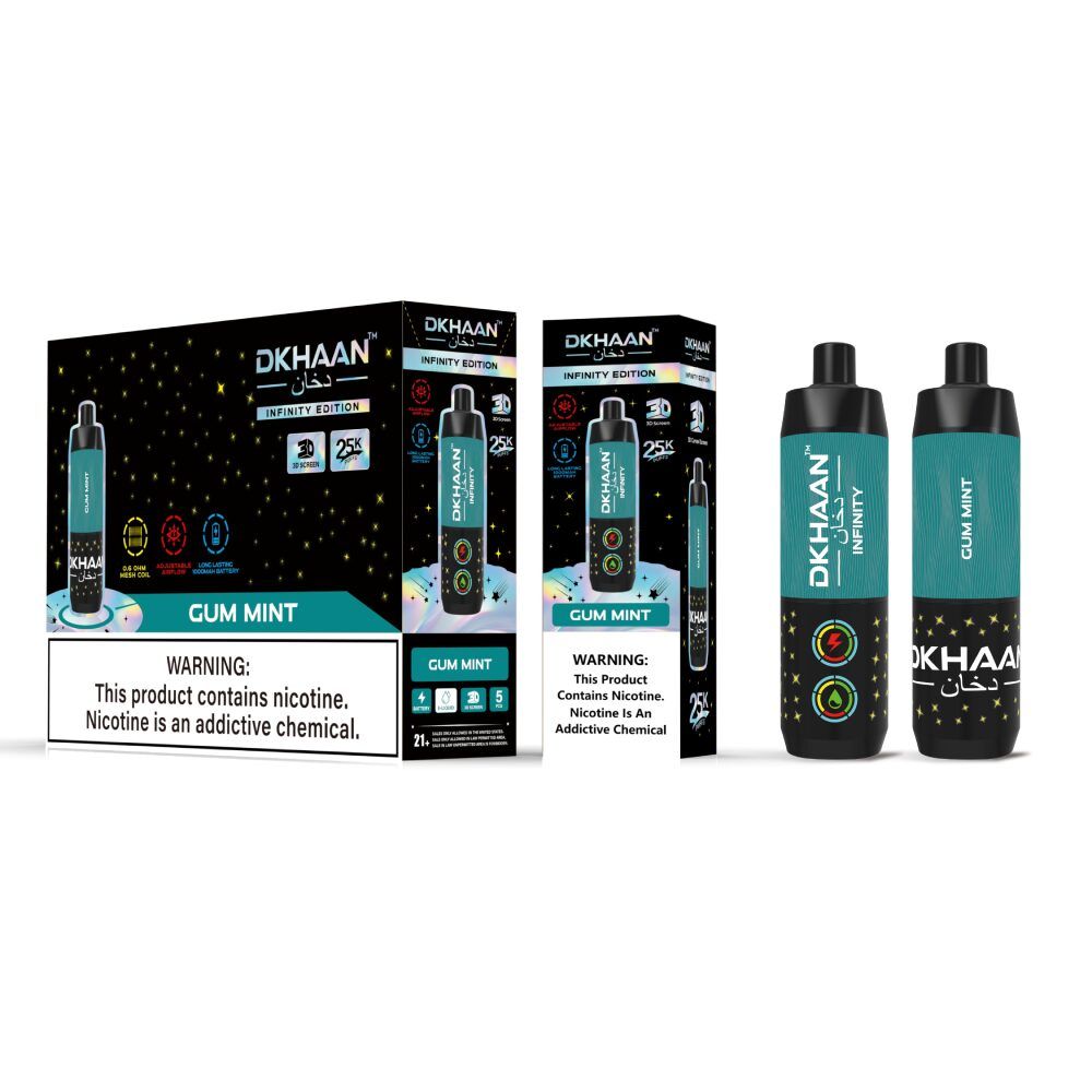 Dkhaan Infinity 25k Disposable - Gum Mint with packaging