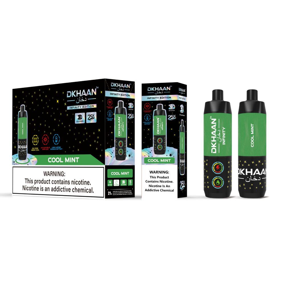Dkhaan Infinity 25k Disposable - Cool Mint with packaging