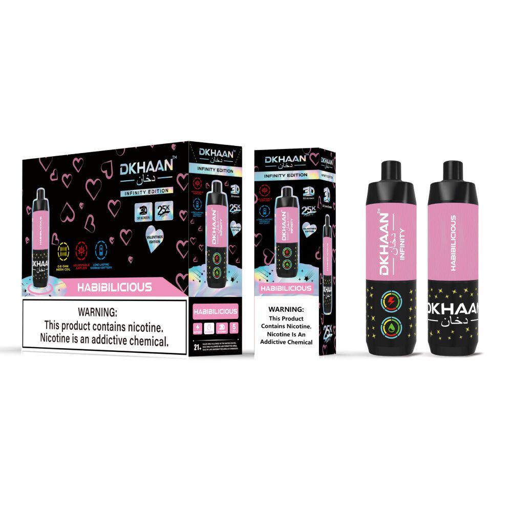 Dkhaan Infinity 25k Disposable - Habibilicious with packaging