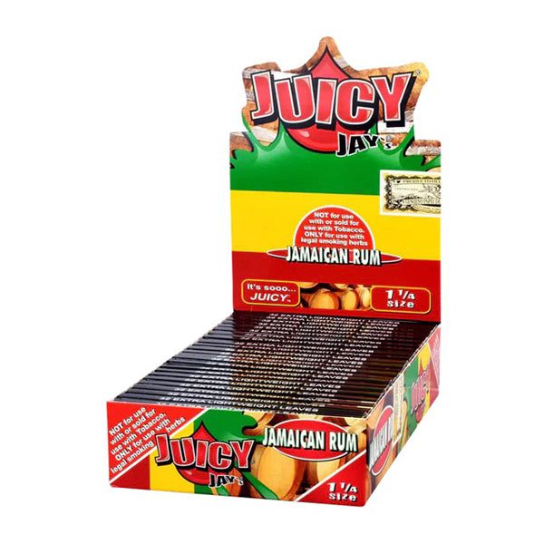 Juicy Jay’s Rolling Papers jamaican rum packaging