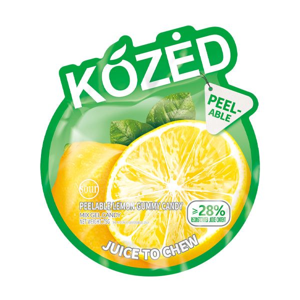 Kozed Peelable Gummy Candy packaging lemon