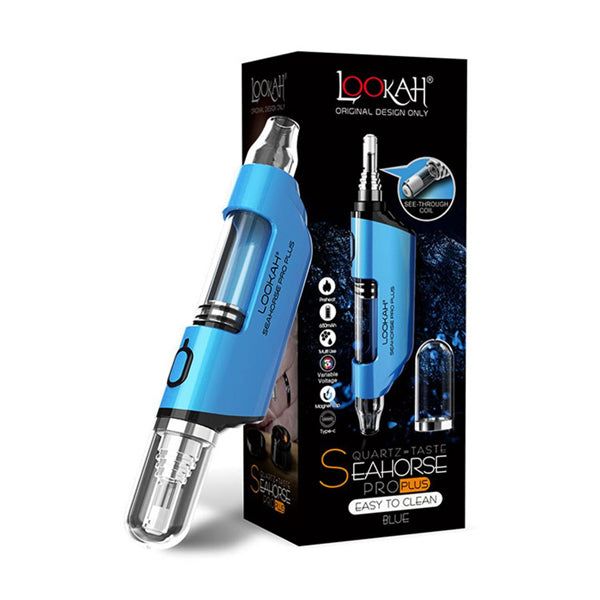 Lookah Seahorse Pro Plus Nectar Collector Wax Vaporizer (650mAh) blue