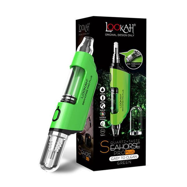 Lookah Seahorse Pro Plus Nectar Collector Wax Vaporizer (650mAh) green