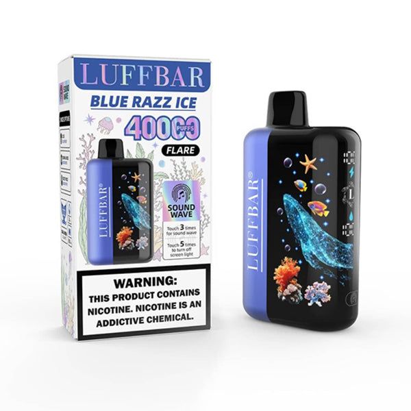 Luffbar Flare 40K Disposable blue razz ice with packaging
