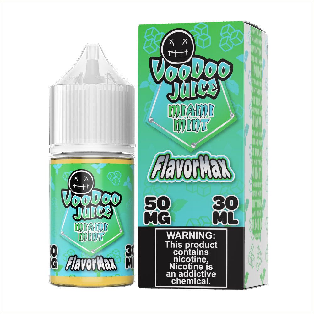 Miami Mint by Voodoo Juice FlavorMax Salt Series E-Liquid 30mL (Salt Nic) with Packaging
