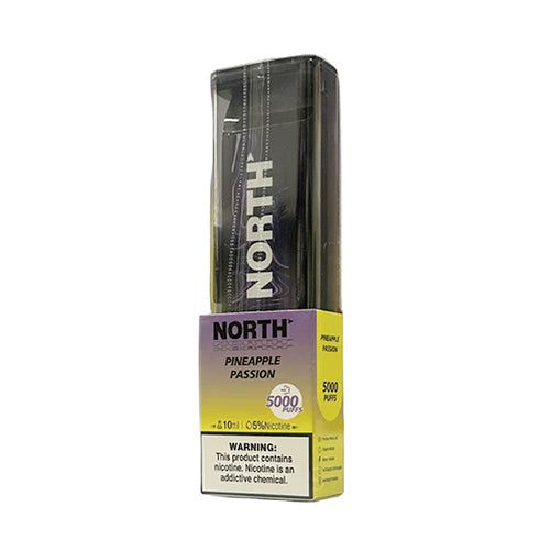 North Disposable 5000 Puffs 10mL 50mg pineapple passion packaging
