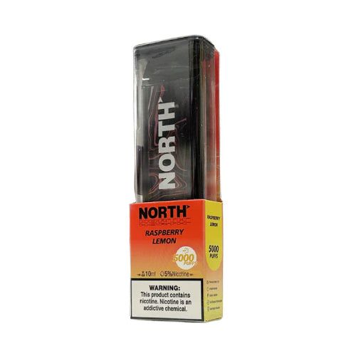 North Disposable 5000 Puffs 10mL 50mg raspberry lemon packaging