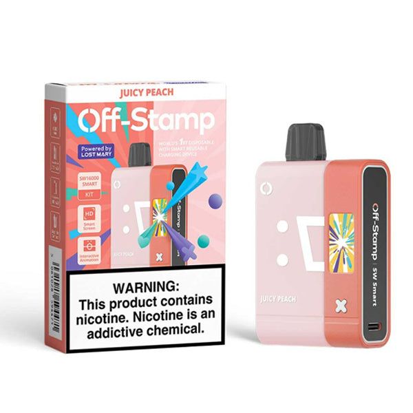Off Stamp SW16000 Disposable 16K juicy peach with packaging