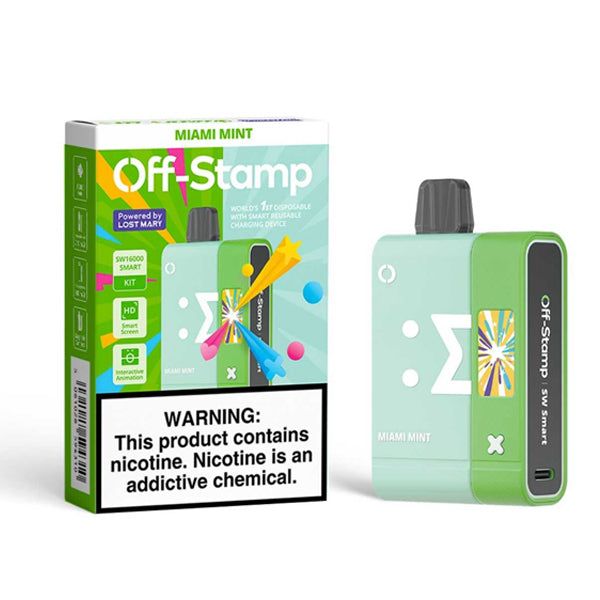 Off Stamp SW16000 Disposable 16K miami mint with packaging