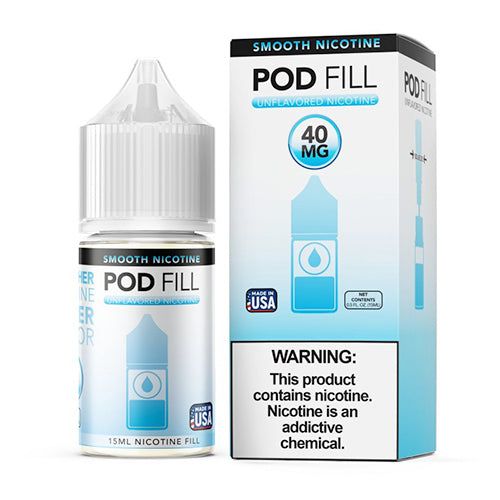 Pod Fill Unflavored Salt Nicotine Base |15mL 40mg