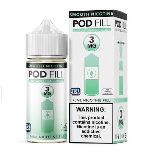 Pod Fill Unflavored Salt Nicotine Base | 70mL 3mg
