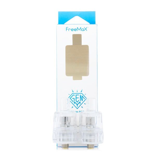 FreeMax GEMM Replacement Pods 2-Pack clear 1.0 ohm with packaging