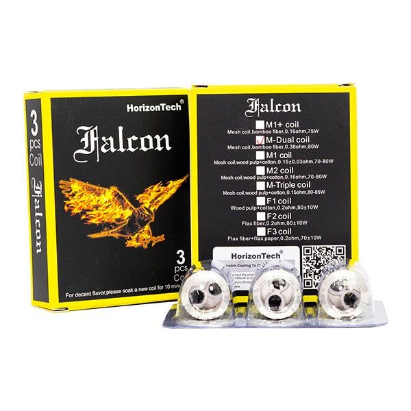 HorizonTech Falcon Coils MDUAL 0.38ohm 3-Pack with packaging