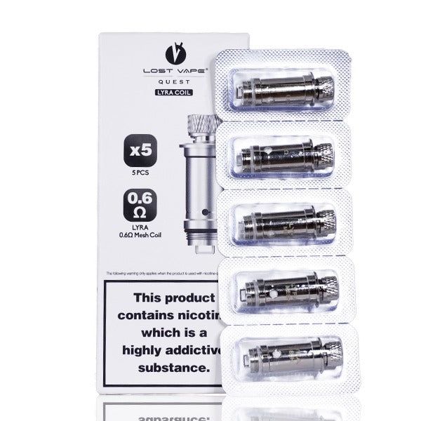 Lost Vape Lyra Replacement 0.6ohm Coils Pack of 5 with packaging